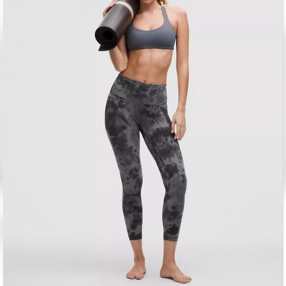 LULULEMON ATHLETICA ALIGN HIGH-RISE LEGGINGS, GREY GRAPHITE, SIZE 2 - Picture 1 of 9
